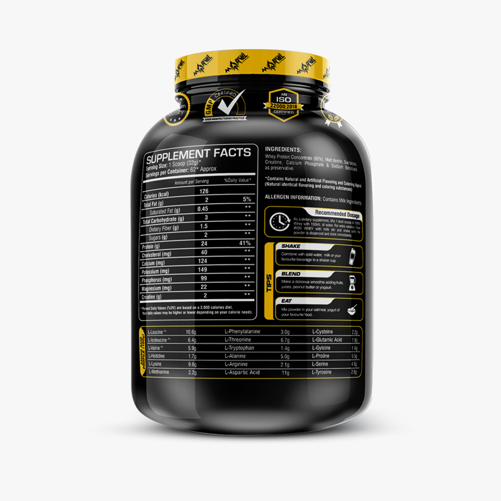 100% Whey Protein 2kg, 4.4lbs - Image 3